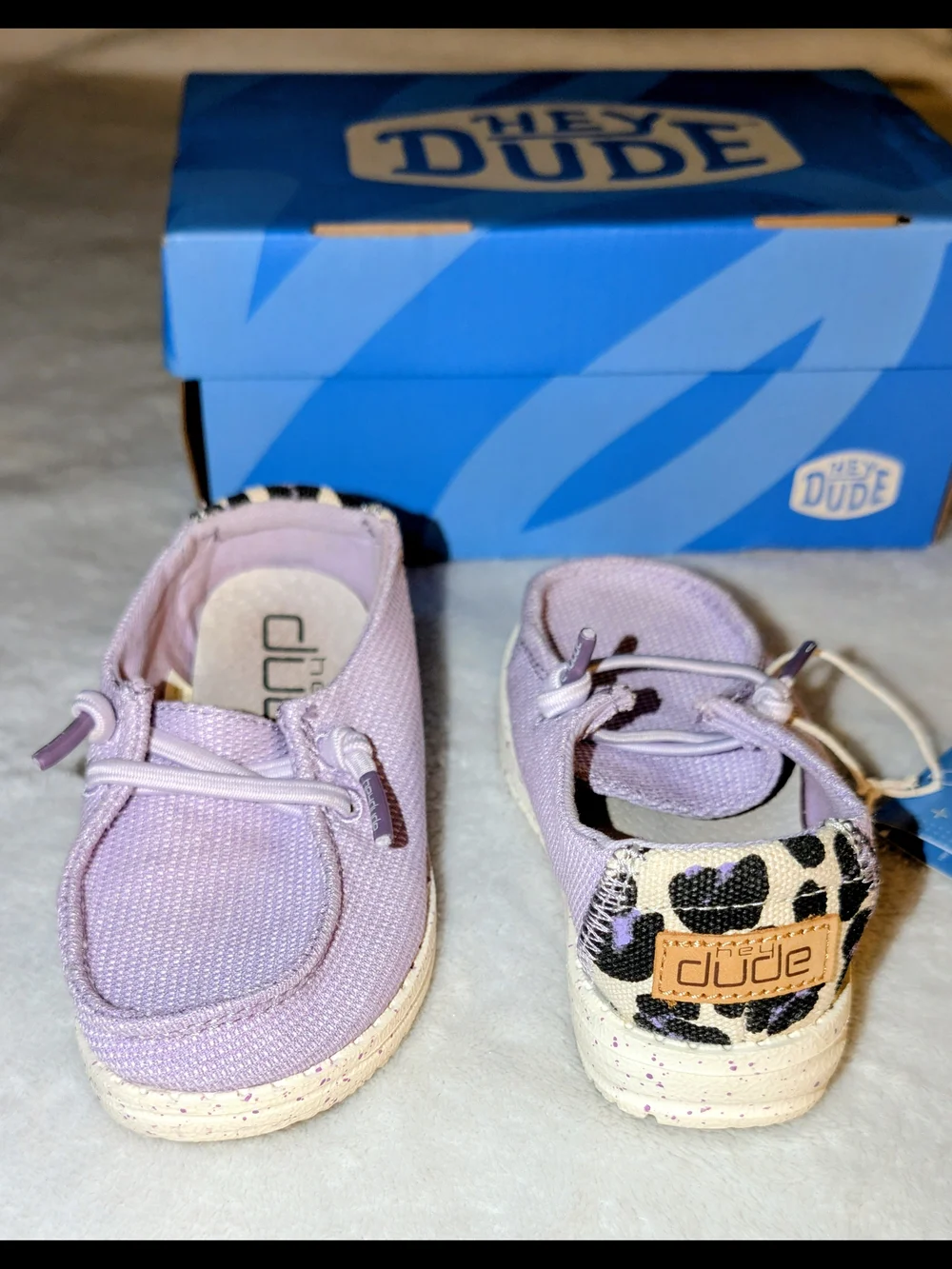 HEYDUDE Wendy Toddler Funk Leo Violet Size 7 New With Tags